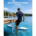 thumbnail image 2 of VEVOR Removable Dock Ladder, 3 Steps, Aluminum Alloy Pontoon Boat Swim Ladder, with Non-Slip Wide PP Steps, 500 lbs Weight Capacity, Quick Release Design, for Lake Swimming, Pool, Marine Boarding, 2 of 9