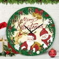 thumbnail image 7 of Sanmadrola Christmas Decoration Wall Clock Home Indoor Decor Silent Non Ticking Wooden 12'' Santa, 7 of 7