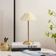thumbnail image 5 of Lámpara De Mesa Lámpara de mesita de noche plisada nórdica con estilo moderno con base de madera para decoración del hogar Likrtyny  Para estrenar, 5 of 8