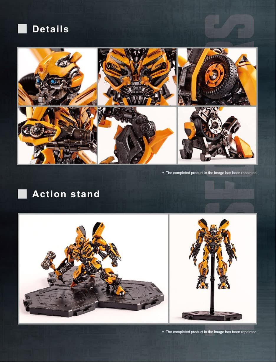Transformers Bumblebee Camaro Figure Model Kit – Easy to Assemble 3D Articulated Action Pre Painted Collectible Series Toys Hobby - image 5 of 7