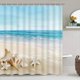 thumbnail image 2 of Juego de 4 cortinas de ducha con diseño de delfines, decoración para baño con diseño de océano azul y alfombras antideslizantes, tapete en forma de U para baño, tapa de inodoro, cortinas de baño, 2 of 7