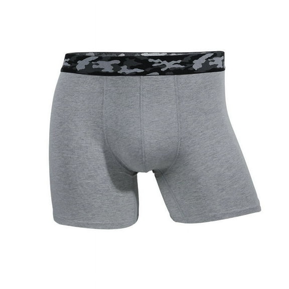 FYEGRE Washable & Reusable Urinary Incontinence Cotton Boxer Brief Underwear for Men Grey XXXXXL
