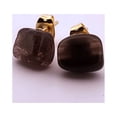 thumbnail image 5 of Natural Smoky Quartz Gold Stud Earrings NSQGSE2, 5 of 7