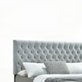 thumbnail image 2 of Newport Light Grey 4-Drawer Tufted Storage Eastern King Bed - Sturdy Asian Frame & Button-Tufted Headboard, 2 of 5