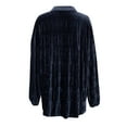 thumbnail image 4 of Women Autumn And Winter Vintage Velvet Pleated Button Loose Shirt Top Junior Shirts Pajama Shirt Women Long Sleeve Long Sleeve Hooded Shirts for Women Colla Shirt Women Long Sleeve Women plus Size, 4 of 7
