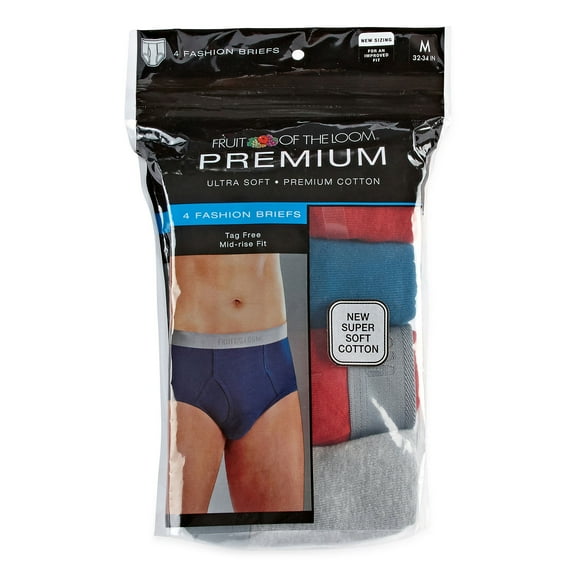 Fruit of the Loom Men's Fashion Brief (4 Pack), Assorted, X-Large