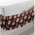 thumbnail image 2 of Victorian Bed Skirt, Vintage Style Gentle English Rosebud Bouquets Romantic Nostalgic Garden Theme, Elastic Bedskirt Dust Ruffle Wrap Around for Bedding Decor, 4 Sizes, Multicolor, by Ambesonne, 2 of 2