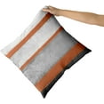 thumbnail image 3 of Orange Pillow Covers 20x20 Set of 2 Light Grey Gray White Modern Abstract Art Striped Throw Pillows Farmhouse Outdoor Decorative Pillowcase Cotton Square Cushion Cover for Home Couch Bed, 3 of 6