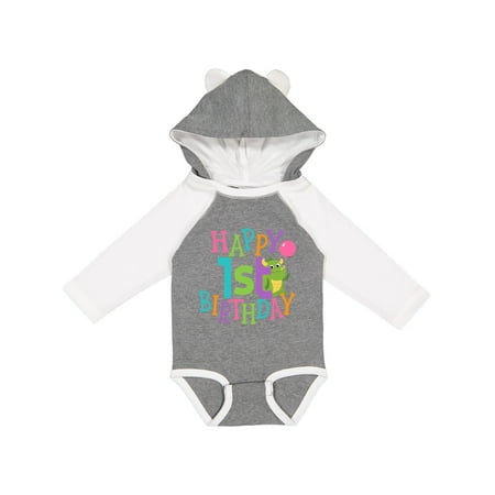 

Inktastic Happy 1st Birthday Monster Gift Baby Boy or Baby Girl Long Sleeve Bodysuit