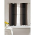 thumbnail image 3 of Brown Black Ombre Curtains 54 Inch Length, Sheer Curtains for Bedroom Living Room Window Modern Gradient Abstract Art Rod Pocket Voile Drapes Kitchen Curtains Small Half Window 52"x54" 2 Panels, 3 of 7