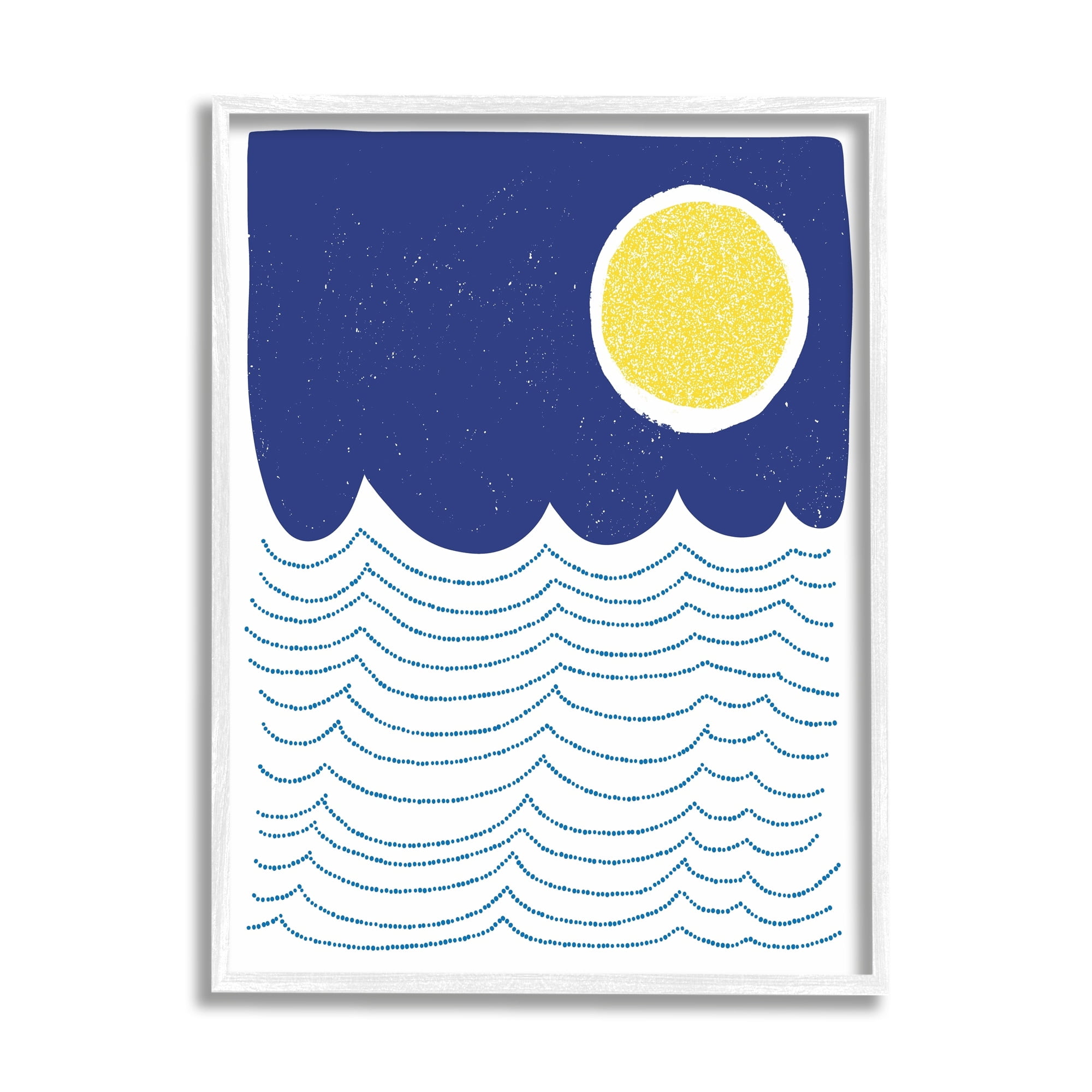Stupell Industries Bold Summer Sun Nautical Abstract Striped Ocean Waves, 11 x 14, Design by Jen Bucheli