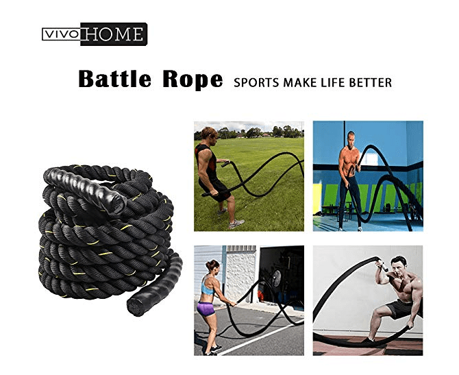Beginner Battle Rope 40 FT x 1.5" Crossfit Exercise Workout Strength Training