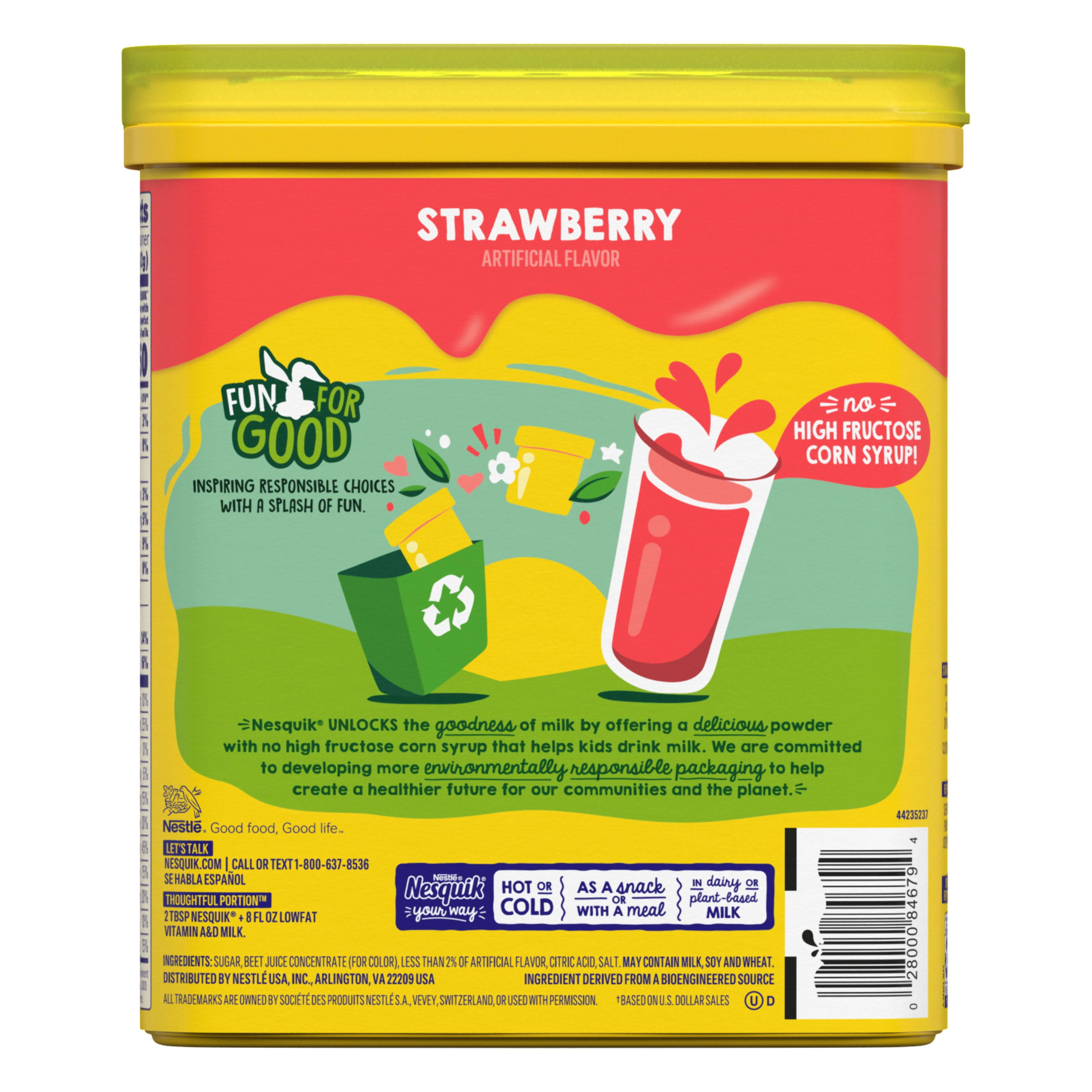 Nestle Nesquik Strawberry Flavor Powder Drink Mix, 18.7 oz