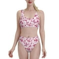 thumbnail image 2 of Picia Flower Butterfly Women's High Waisted Bikini Scoop Neck Swimsuit Two Pieces Bathing Suit-Large, 2 of 8