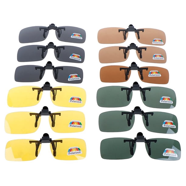 1pc High Quality Unisex Clip-on Polarized Day Night Vision Flip-up Lens Driving Glasses UV400 Riding Sunglasses For OutsideGNL He Qiyong unisex