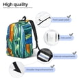 thumbnail image 4 of Naloa Bright Paper Cactus Scene Canvas Backpack for Men Women Rucksack Casual Travel Daypack College Tote Satchel Bookbag for Teens-Medium, 4 of 7
