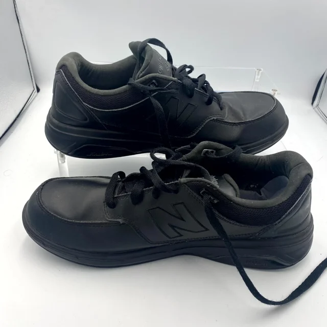 New Balance 813V1 MW813BK Mens 11D Running Sneakers Black Leather Athletic Shoes