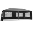 thumbnail image 3 of 10x20FT Pop Up Canopy Tent with 6 Removable Sidewalls, Heavy Duty Waterproof Party Tent with 2 Doors & 4 Windows, Outdoor Easy Up Gazebo for Wedding, Event & Patio, Black, 3 of 8