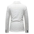thumbnail image 4 of Mrmaere Men's Blazer Jacket Textured-Button Stylish Outerwear for Formal & Casual White XL, 4 of 8