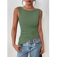 thumbnail image 6 of PRETTYGARDEN Womens Ruched Tank Tops Summer Sleeveless Slim Fit T Shirts Blouses Going Out Y2K Fashion Clothes, 6 of 7