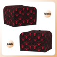 thumbnail image 3 of Uemuo Red Skulls 2 Print Toaster Cover 4 Slice, Small Kitchen Appliance Covers, Toaster Oven Cover with Loop, Bread Machine Cover Dust Cover Protection, 3 of 7