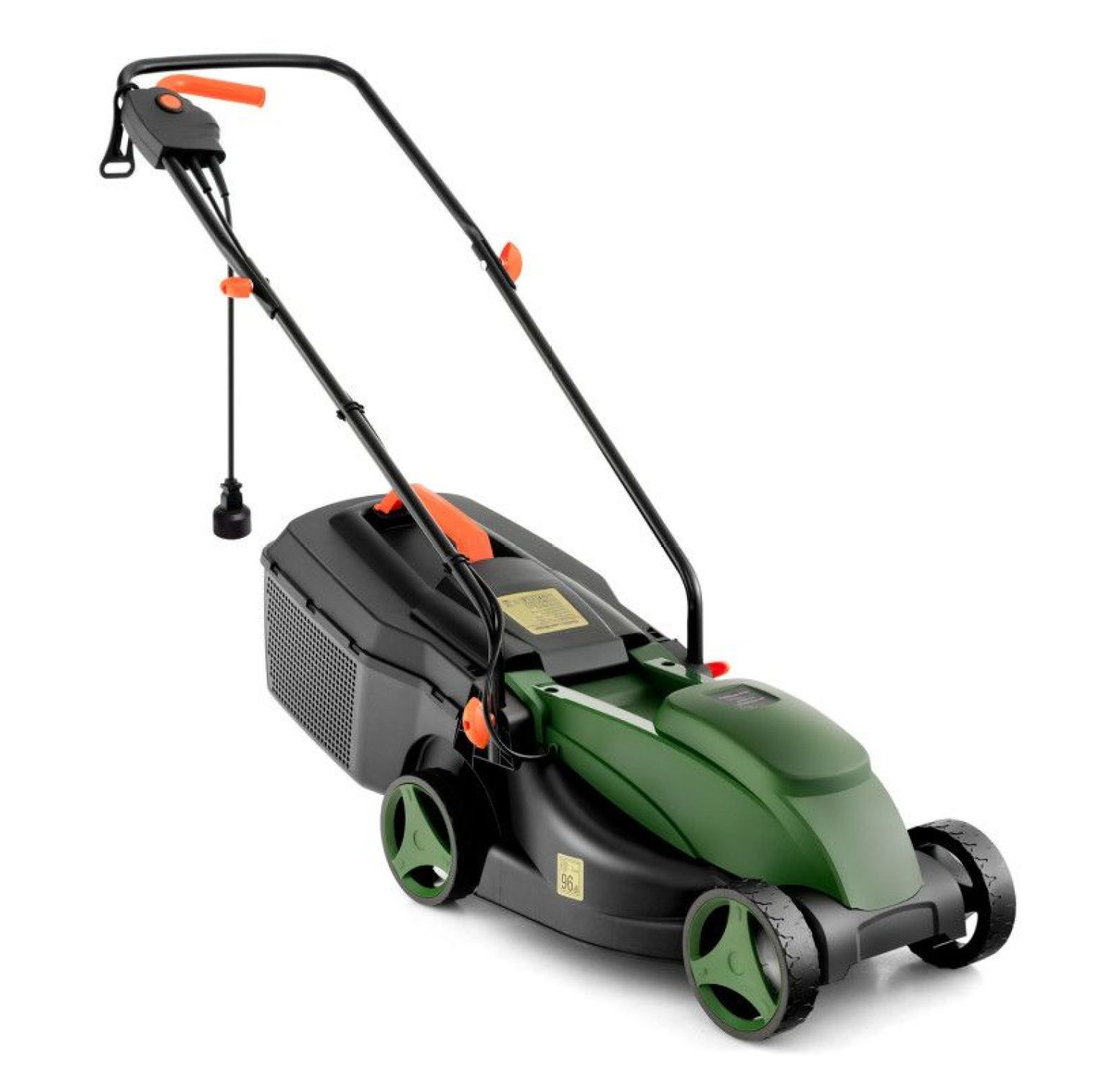 Electric Lawn Mower 13.5 Inch, 15A Corded Mower with 9 Gal Collection Box, 3-Position Height Adjustment, Foldable Handle, Lightweight Lawn Mower