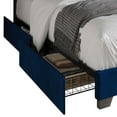 thumbnail image 6 of Home Design Valdez King Upholstered Storage Platform Bed Frame with Gold Aluminum Trim and Four Under-Drawers, Blue, Easy Assembly, 6 of 6