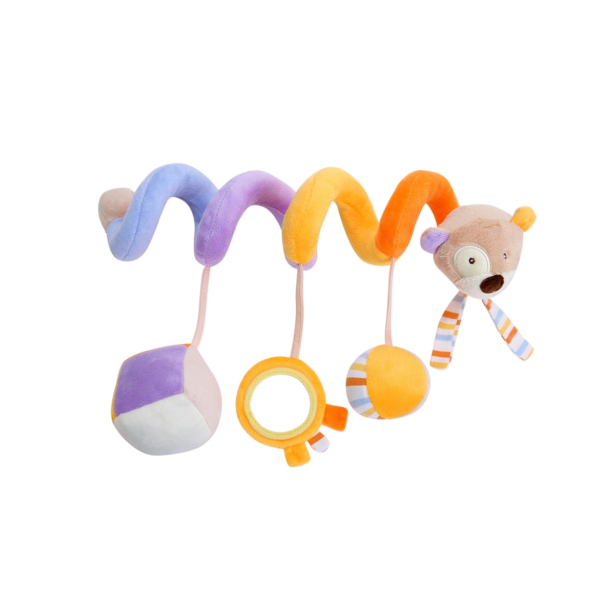 OUNONA New Born Baby Crib Toy Wrap Around Crib Rail Toy Stroller Toy Baby Educational Toys (Bear