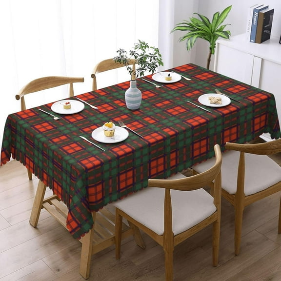 Rectangle Table Cloth, Walker Clan Plaid Scottish Kilt Tartan Resistant Washable Tablecloth Decorative Table Cover for Dining, Indoor and Outdoor