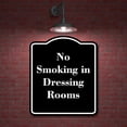 thumbnail image 2 of No Smoking in Dressing Rooms BLACK Aluminum Composite Sign 20''x24'', 2 of 9