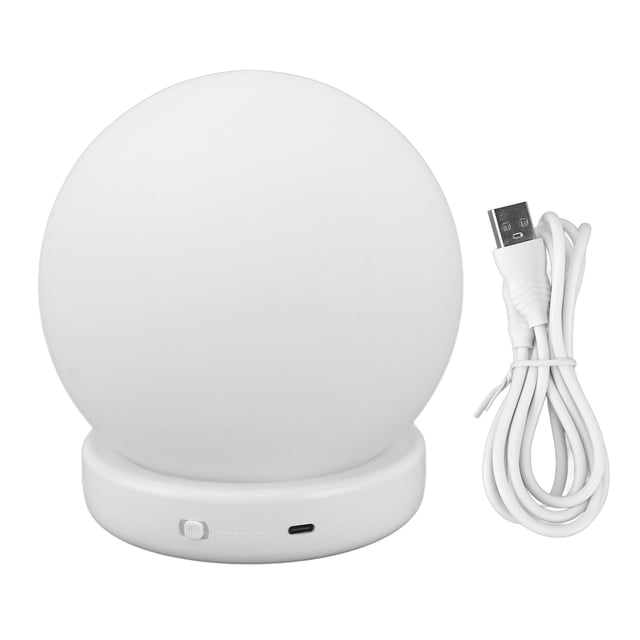 Miniluz nocturna RGB para dormitorio, lámpara de mesa con bola RGB que cambia de Color dinámico, decoración para habitación, ayuda para dormir, lámpara de noche enchufable