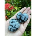 thumbnail image 2 of Snowflake Obsidian Gemstone Hearts, Polished Snowflake Obsidian Puffy Hearts, Snowflake Obsidian Palm Stone, Snowflake Obsidian Heart (1 Heart), 2 of 9