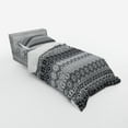 thumbnail image 2 of Ambesonne Grey Bedding Set 3 Pcs, Nordic Snowflake Pattern, Twin, Grey White Black, 2 of 2