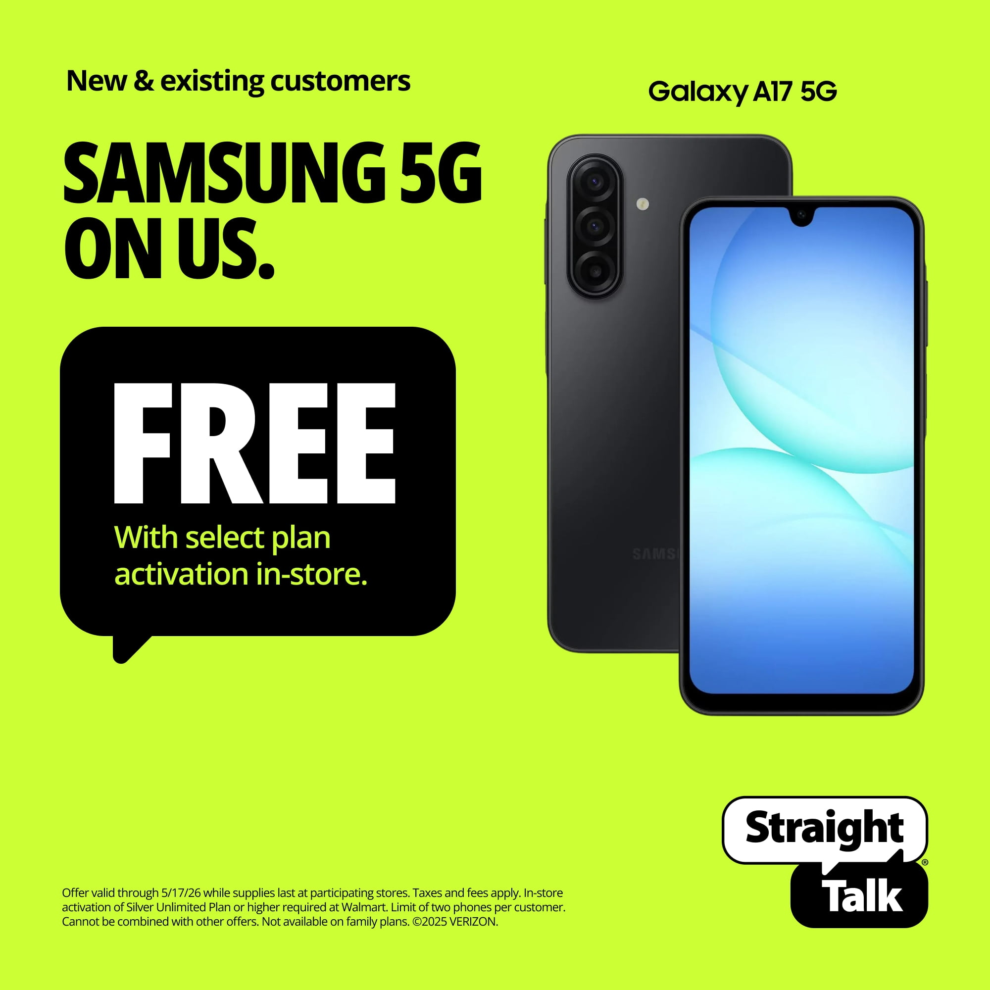 New Straight Talk Samsung Galaxy A11, 32GB, Black - Prepaid