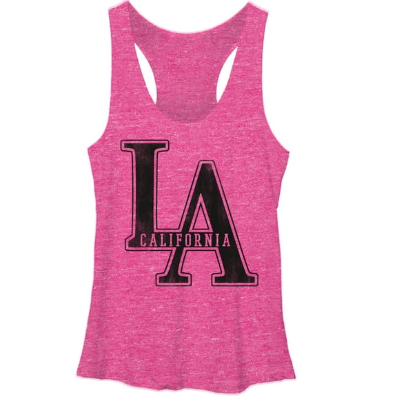 Women's Lost Gods LA California  Racerback Tank Top Pink Heather Large