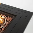thumbnail image 6 of 28'' Propane Fire Pit Table,50,000 BTU Fire Table with Brown Wicker,Laval Rocks,Inclined Leg Design.Brown, 6 of 8