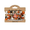 thumbnail image 2 of Konghyp Halloween Beaded Bracelets Set, Gothic Layered Stackable Bracelets with Pumpkin, Ghost & Web Design, Stretchable Jewelry for Halloween Party Accessories, 2 of 6