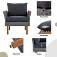 thumbnail image 4 of Harper & Bright Designs 9 Piece Patio Conversation Sets, All Weather Wicker Outdoor Sectional Sofa with Wood Legs, PE Rattan Sofa Set with Armrest Chairs and Coffe Table, Gray, 4 of 14