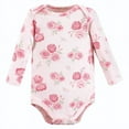 thumbnail image 3 of Hudson Baby Infant Girl Cotton Long-Sleeve Bodysuits, Blush Rose Leopard, 18-24 Months, 3 of 5