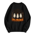 thumbnail image 4 of CONZONE Halloween Womens Sweatshirts Graphic Oversized Sweatshirt for Women Spooky Season Fall Winter Pullover Tops, 4 of 5