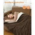 thumbnail image 5 of GARVEE Electric Heated Blanket Queen Size,90"x84" Sherpa Super Cozy Blankets with 4 Heating Levels & 1-10 Hours Auto Off,ETL Certification,Brown, 5 of 9
