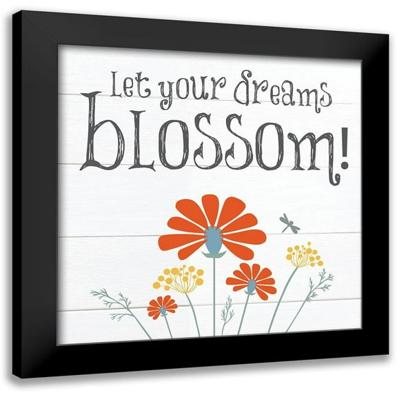 Hogan, Melody 12x12 Black Modern Framed Museum Art Print Titled - Botanical Inspiration Primary 6