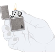 Zippo 46399 Armor Antique Silver Flame Design Pocket Lighter