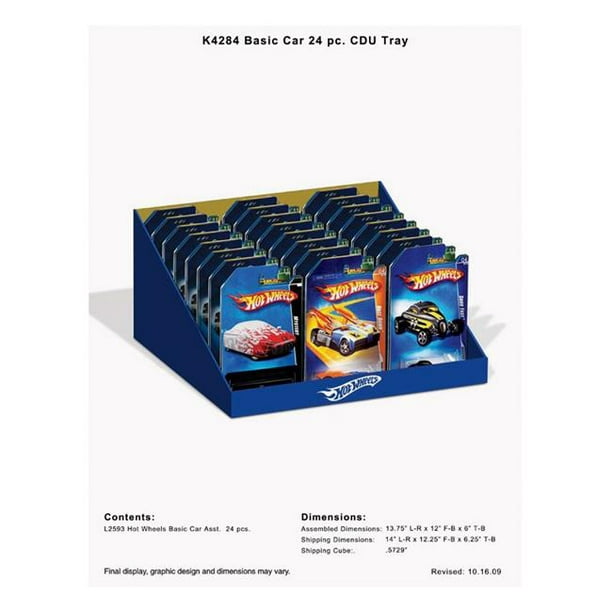 Mattel 9602830 3 Plus Ans Hot Wheels Cars &amp; Camions Assortis - Métal Moulé sous Pression - Pack de 24