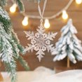 thumbnail image 4 of 6pcs Large White Snowflakes Christmas Ornaments- 12” Big Plastic Glitter Hanging Snow Flakes for Christmas Tree Decorations Winter Indoor Outdoor Window Home Decor Giant Craft Snowflakes, 4 of 6