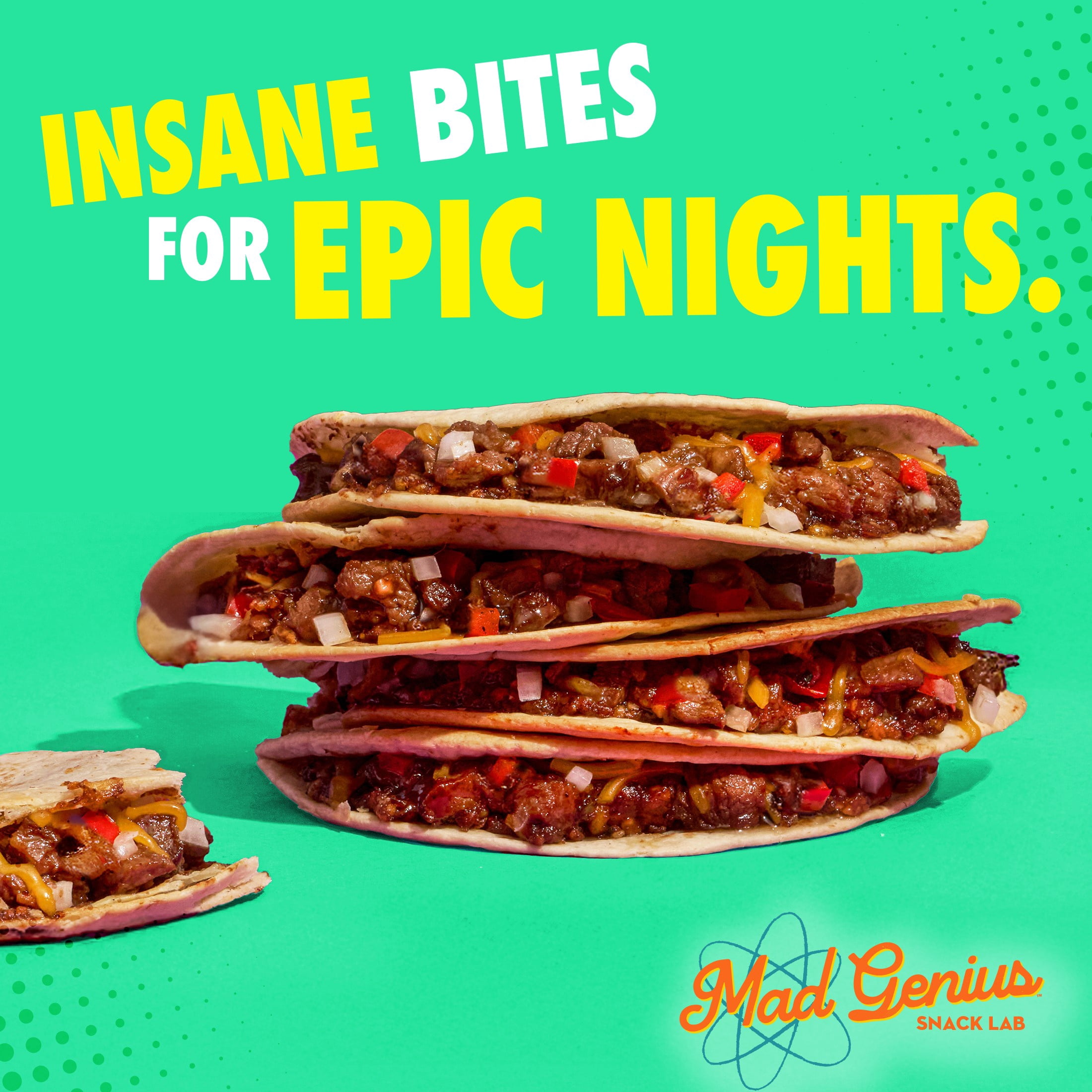 Mad Genius Korean BBQ Quesadillas, 14 oz (Frozen), 9g of Protein per Serving