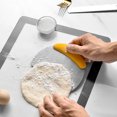 thumbnail image 4 of ZheElen Scraper Cake Noodle Spatula Stainless Steel TPR Handle Non-slip Pastry Edge Smooth Kitchen Baking Tool Slicer, 4 of 6