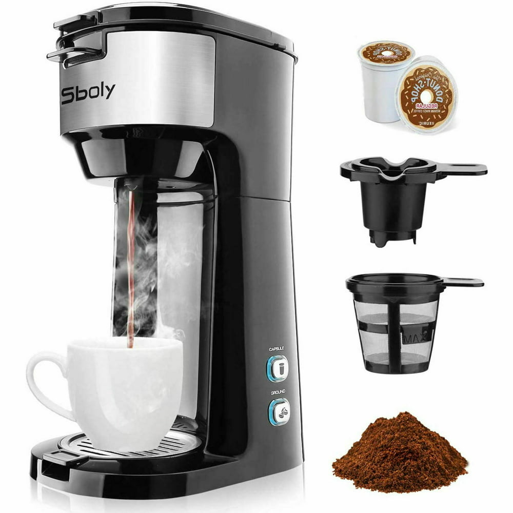 Sboly Single Serve Coffee Maker Coffee Machine 2 in 1 for