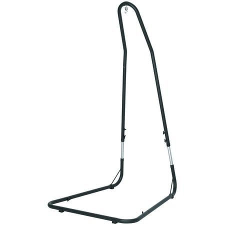 Swing Stand Best Choice Products Adjustable Weather-Resistant Metal Curved Stand w/ Rubber Feet, Galvanized Steel Hook for Hammock Chairs and Swings - Black ()
