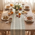 thumbnail image 3 of Sm:)e Wheat Ear Dark Grey Farmhouse Woven Table Runner 12x90 Inch, Seasonal Holiday Rustic Kitchen Dining Table Decoration for Home Party Decor, 3 of 8